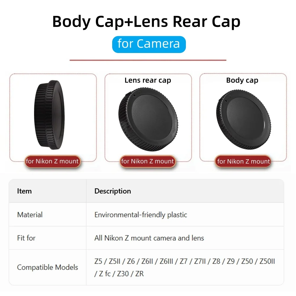 Nikon Camera Z6 Iii - Camera Body Cap Lens Rear Cover