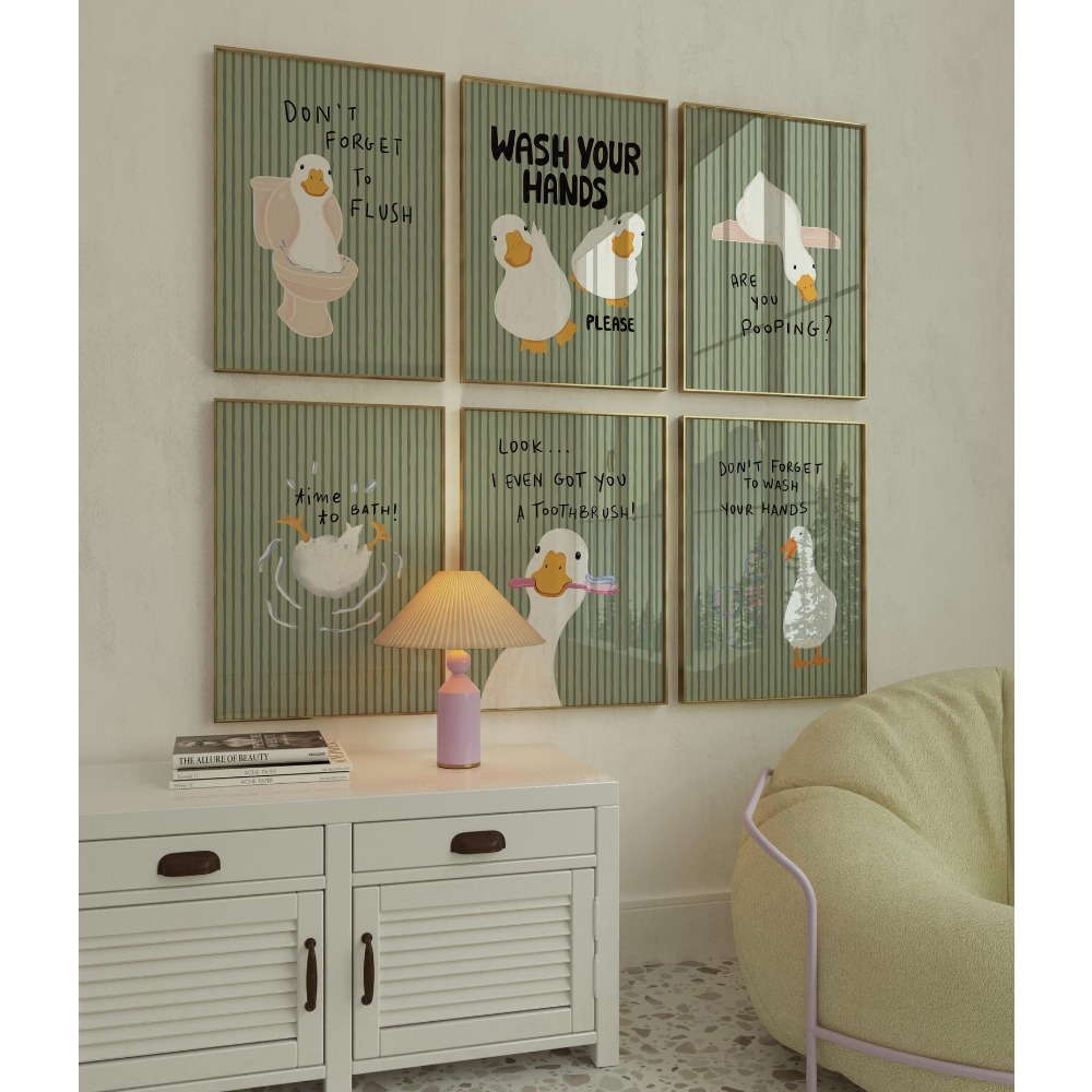 Frameless Bathroom Wall Art,Gr - огляд і ціна Photography Duck