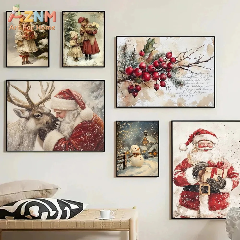 Vintage Christmas Poster Print - огляд і ціна Photography Pose