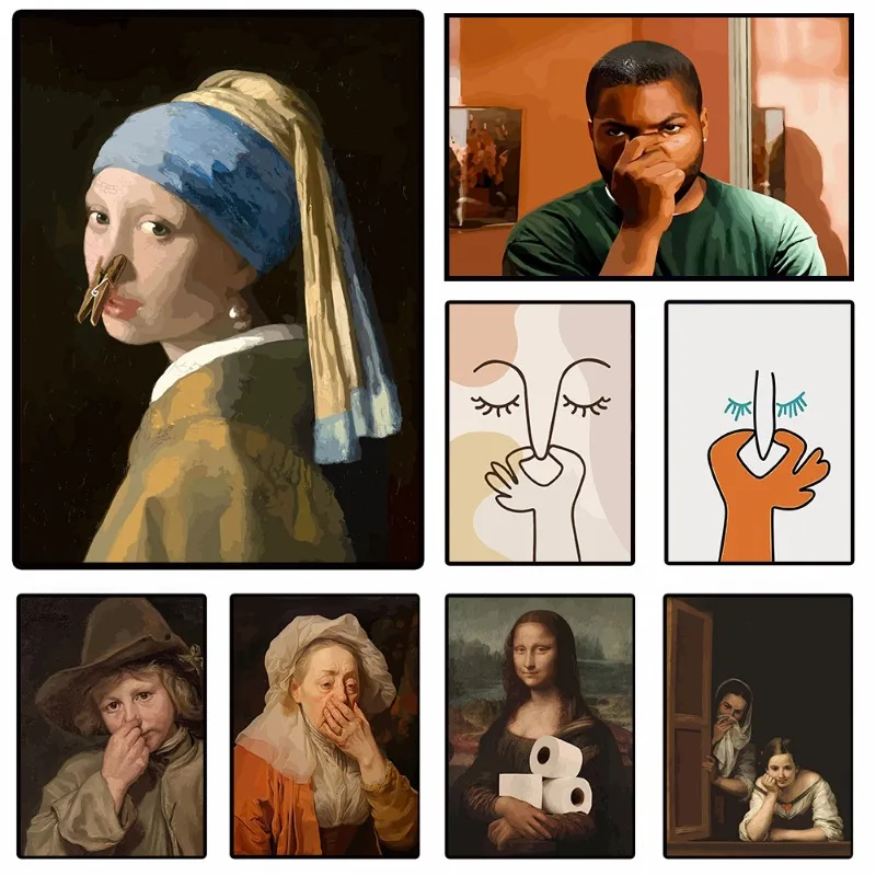 Funny Pinching Nose Mona Lisa  - огляд і ціна Photography Duck
