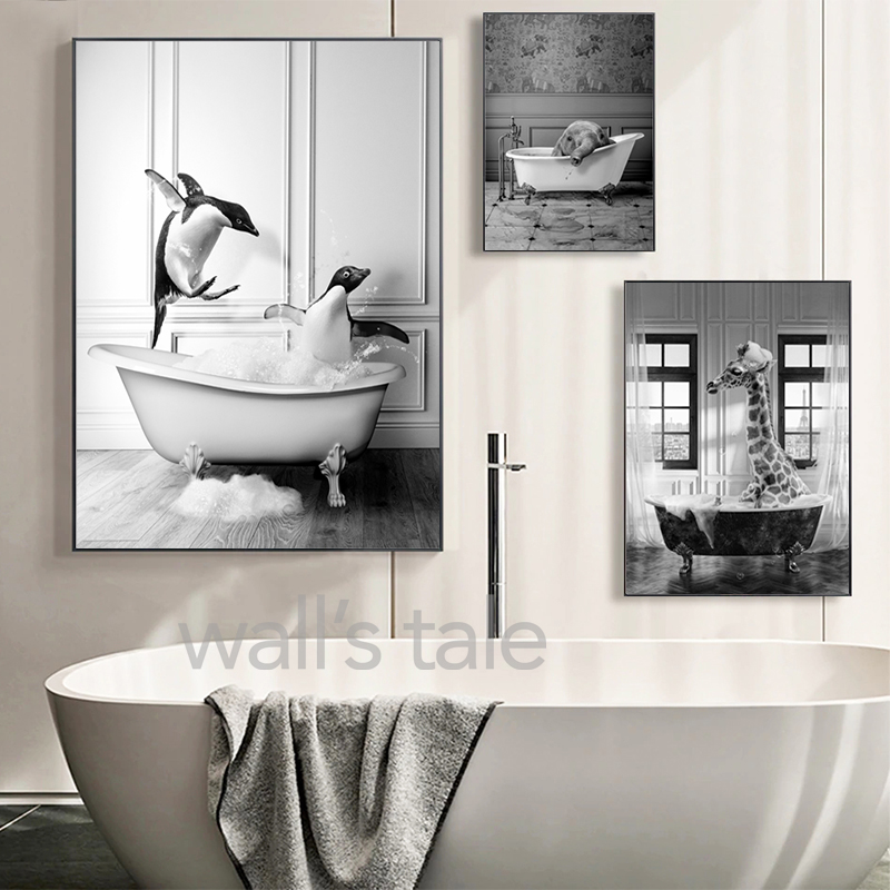 Black and White Animals Bathro - огляд і ціна Photography Duck
