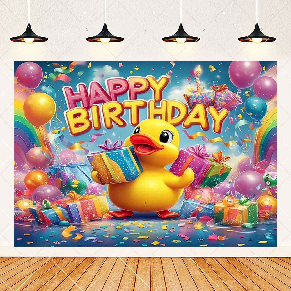 Cartoon Yellow Duck Theme Birt - огляд і ціна Photography Duck